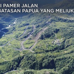 Jokowi Pamer Jalan di Perbatasan Papua yang Meliuk-liuk