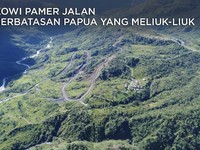 Jokowi Pamer Jalan di Perbatasan Papua yang Meliuk-liuk