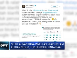 Thomas Lembong Minta Maaf kepada Para Unicorn