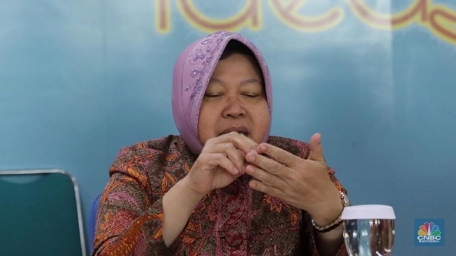 Wali Kota Surabaya Tri Rismaharini (CNBC Indonesia/Muhammad Sabki)