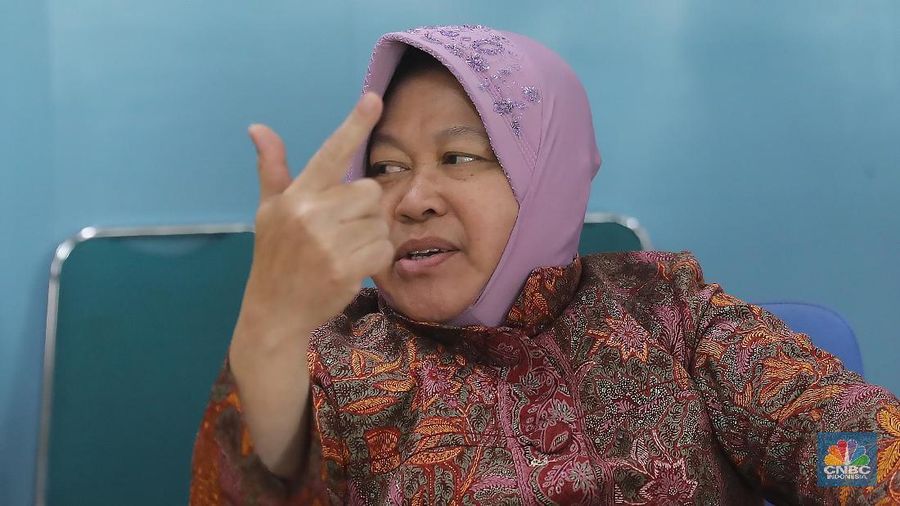 Wali Kota Surabaya Tri Rismaharini (CNBC Indonesia/Muhammad Sabki)