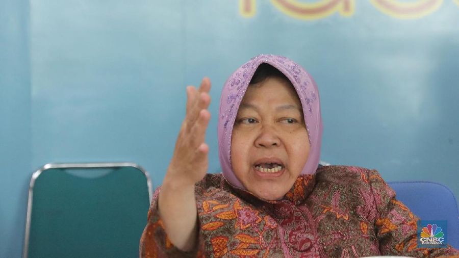 Wali Kota Surabaya Tri Rismaharini (CNBC Indonesia/Muhammad Sabki)