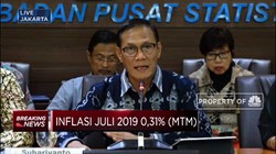 BPS : Permintaan Kembali Normal, Inflasi Juli 2019 Naik 0,31%