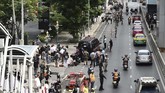 Peristiwa itu terjadi saat Bangkok tengah menjadi tuan rumah pertemuan menteri-menteri luar negeri ASEAN. (Photo by Lillian SUWANRUMPHA / AFP)