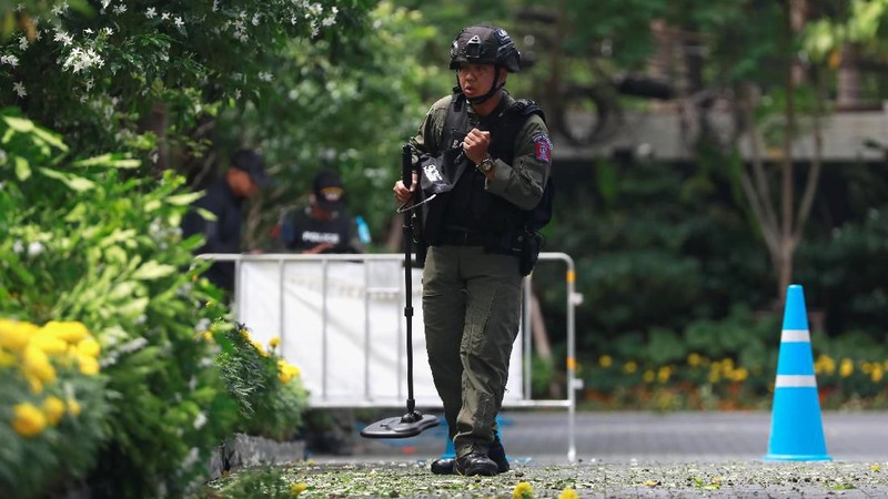 Sejumlah ledakan bom rakitan terjadi di Bangkok, Thailand, pada Jumat (2/8/2019) waktu setempat.