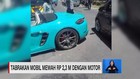 VIDEO: Mobil Mewah Ringsek, Tabrak Motor & Pohon