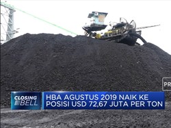 Agustus 2019, Harga Acuan Batu Bara Meningkat