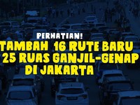 Daftar Ruas Jalan yang Kena Kebijakan Ganjil-Genap Terbaru