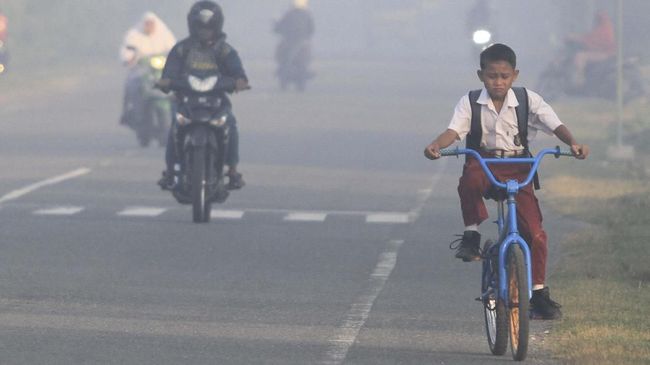 Udara Buruk Di Pekanbaru Libur Sekolah Diperpanjang