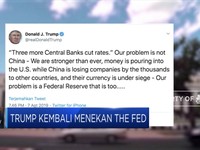 Trump Sebut Kebijakan the Fed 