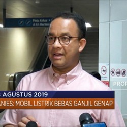 Anies: Mobil Listrik Bebas Ganjil Genap