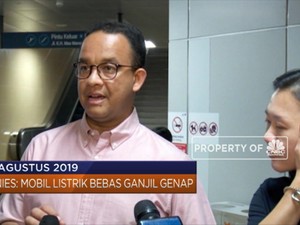 Anies: Mobil Listrik Bebas Ganjil Genap