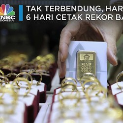 Tak Terbendung, Harga Emas 6 Hari Cetak Rekor Baru