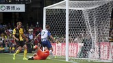 Bermain di markas sendiri, Stadion Vicarage Road, Watford mengalami kekalahan 0-3 dari Brighton & Hove Albion, Sabtu (10/8). (Nick Potts/PA via AP)