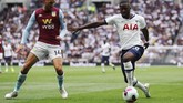 Tanguy Ndombele (22 tahun) berhasil mencetak gol pada laga debutnya bersama Tottenham Hotspur di Liga Inggris. Ndombele mencetak satu gol saat The Lilywhites mengalahkan Aston Villa 3-1. (REUTERS/Eddie Keogh)