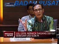 Neraca Dagang Juli 2019 Defisit USD 63,5 Juta