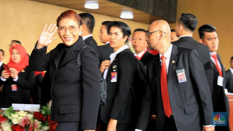 Sejumlah menteri kabinet Presiden Joko Widodo (Jokowi) menghadiri sidang tahunan, tampil beda dengan berkebaya