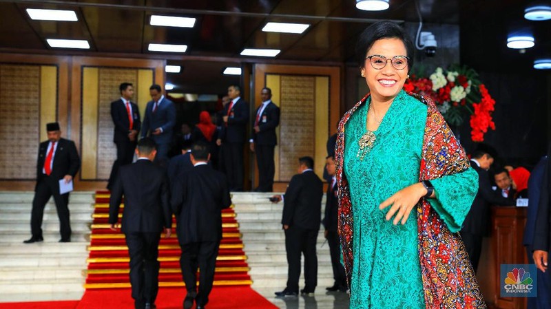 Sejumlah menteri kabinet Presiden Joko Widodo (Jokowi) menghadiri sidang tahunan, tampil beda dengan berkebaya