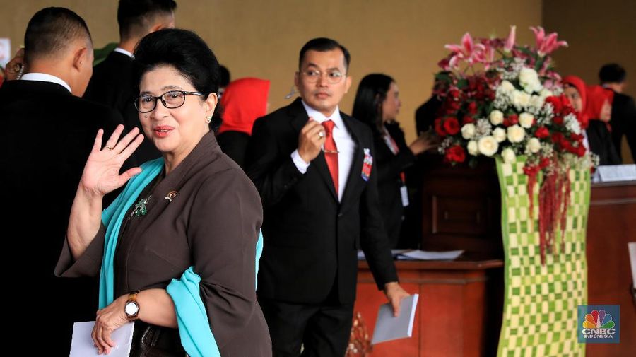 Sejumlah menteri kabinet Presiden Joko Widodo (Jokowi) menghadiri sidang tahunan, tampil beda dengan berkebaya
