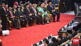 Sejumlah menteri Kabinet Kerja melengkapi daftar undangan Sidang Tahunan MPR di tengah kabar penyusunan kabinet Jokowi-Ma'ruf yang baru. (ANTARA FOTO/Sigid Kurniawan/ama).