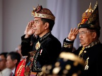 Pakai Baju Adat Bali Jokowi Pimpin Upacara Kemerdekaan RI