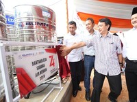 BNI, Pindad, & PT DI Bantu Air Bersih Warga Kaltim