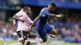 Chelsea belum berhasil meraih kemenangan musim ini setelah ditahan imbang 1-1 oleh Leicester City pada pekan kedua Liga Inggris di Stadion Stamford Bridge, London (Minggu (18/8). (AP Photo/Frank Augstein)