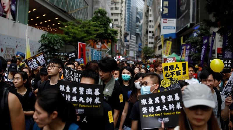 Warga Hong Kong kembali turun untuk aksi protes damai dalam minggu ke-11 penolakkan RUU ekstradisi.