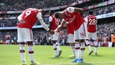 Arsenal berhasil meraih kemenangan atas Burnley pada pekan kedua Liga Inggris saat menang atas Burnley 2-1 di Stadion Etihad, Sabtu (17/8) lalu. (Yui Mok/PA via AP)