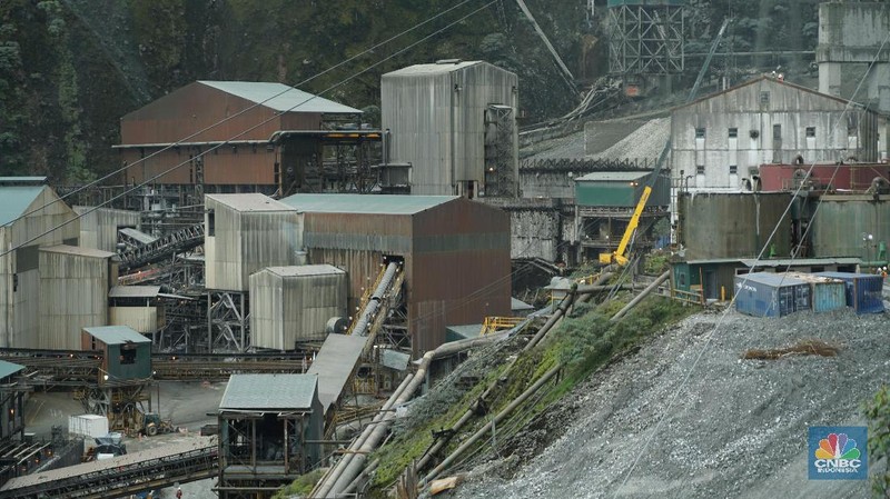 Area pengolahan konsentrat di tambang Freeport Papua yang berdekatan dengan tambang Grasberg Freeport.