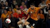 Wolverhampton Wanderers tampil lebih agresif pada babak kedua dan berani menekan MU. (AP Photo/Rui Vieira)