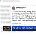 Khawatir Resesi, Trump Minta The Fed Pangkas Suku Bunga 1%