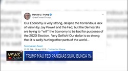 Khawatir Resesi, Trump Minta The Fed Pangkas Suku Bunga 1%