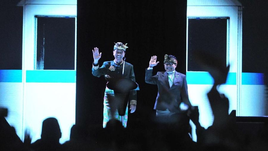 Presiden Joko Widodo menghadiri pembukaan muktamar Partai Kebangkitan Bangsa (PKB) di Hotel Westin, Nusa Dua, Bali, Selasa (20/8/2019) malam.