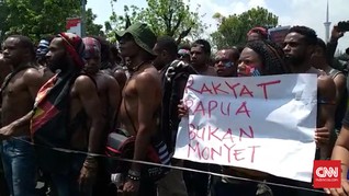 Demo di Jakarta, Mahasiswa Papua Saling Dorong dengan Aparat