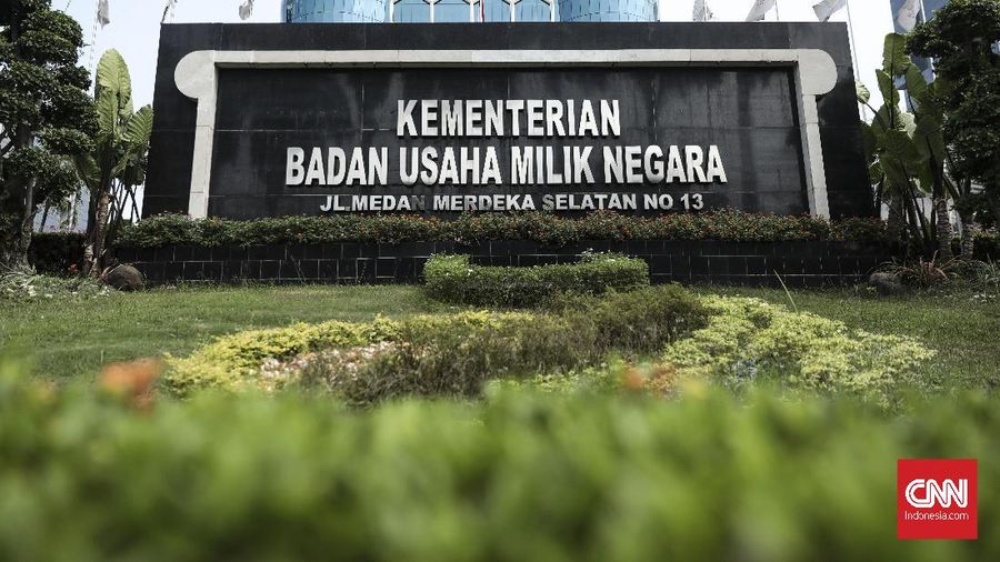 Kantor Kementerian Badan Usaha Milik Negara (BUMN), Jakarta, Kamis, 22 Agustus 2019. CNN Indonesia/Bisma Septalisma