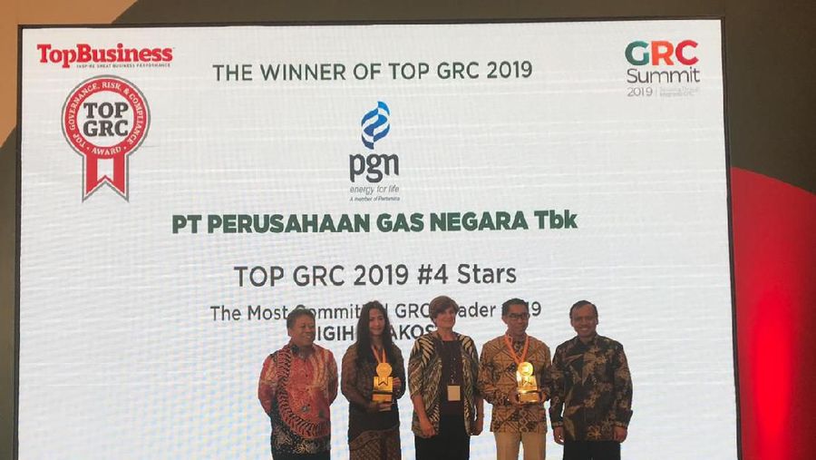 PGN memborong dua penghargaan dalam Top Governance, Risk & Compliance (GRC) Summit 2019.