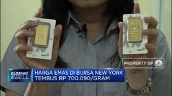 Harga Emas Naik, Rekor Tertinggi Dalam 6 Tahun