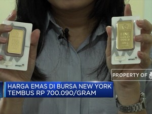 Harga Emas Naik, Rekor Tertinggi Dalam 6 Tahun