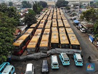 Melihat Deretan Bus TransJakarta yang Mangkrak di Pulogadung