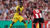 Ousmane Dembele jadi pemain yang paling mungkin jadi alat barter untuk kedatangan Neymar jelang bursa transfer ditutup. (AP Photo/Ion Alcoba Beitia)