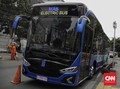 FOTO: Uji Coba Bus Listrik di Jakarta