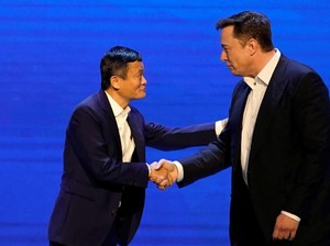 Momen Tegang Elon Musk Ketemu Jack Ma, Awk...ward...