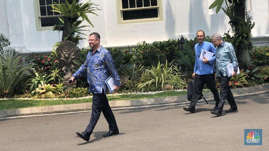 Presiden Joko Widodo (Jokowi) bersama sejumlah menteri Kabinet Kerja hari ini, Senin (2/9/2019) menerima delegasi Bank Dunia