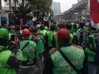 Gegara Bos Taksi Malaysia, Driver Gojek Demo Kedubes Malaysia