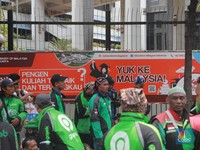 Merasa Dilecehkan, Driver Gojek Demo di Kedubes Malaysia