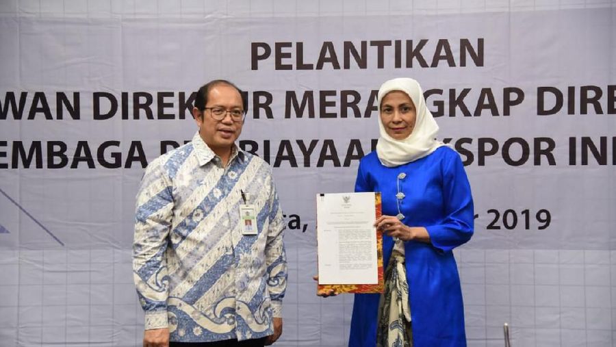 Sinthya Roesly kembali menjabat selaku Ketua Dewan Direktur merangkap Direktur Eksekutif Lembaga Pembiayaan Ekspor Indonesia (LPEI).