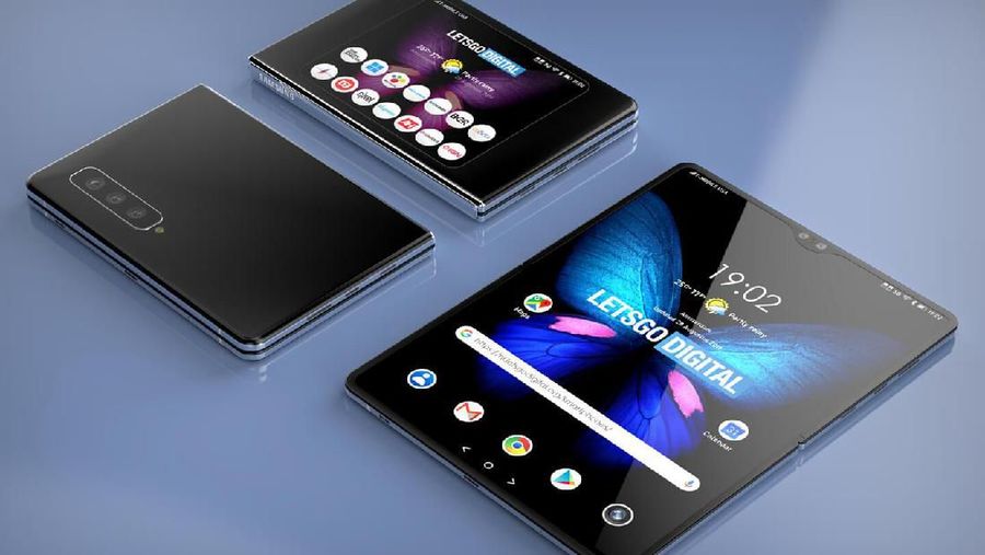 Sebuah situs LetsGoDigital memperlihatkan sebuah desain ponsel pengganti Samsung Galaxy Fold yaitu Samsung Galaxy Fold 2.