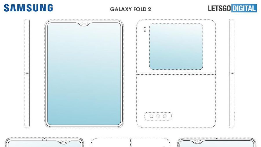 Sebuah situs LetsGoDigital memperlihatkan sebuah desain ponsel pengganti Samsung Galaxy Fold yaitu Samsung Galaxy Fold 2.