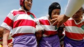General Manager Fuwaku, Mitsukawi Okajima memperkirakan, ada sekitar 10 ribu veteran pemain rugby di seluruh klub yang dimiliki Jepang. Fuwaku memiliki sekitar 300 pemain dari beragam generasi. (REUTERS/Kim Kyung-Hoon)